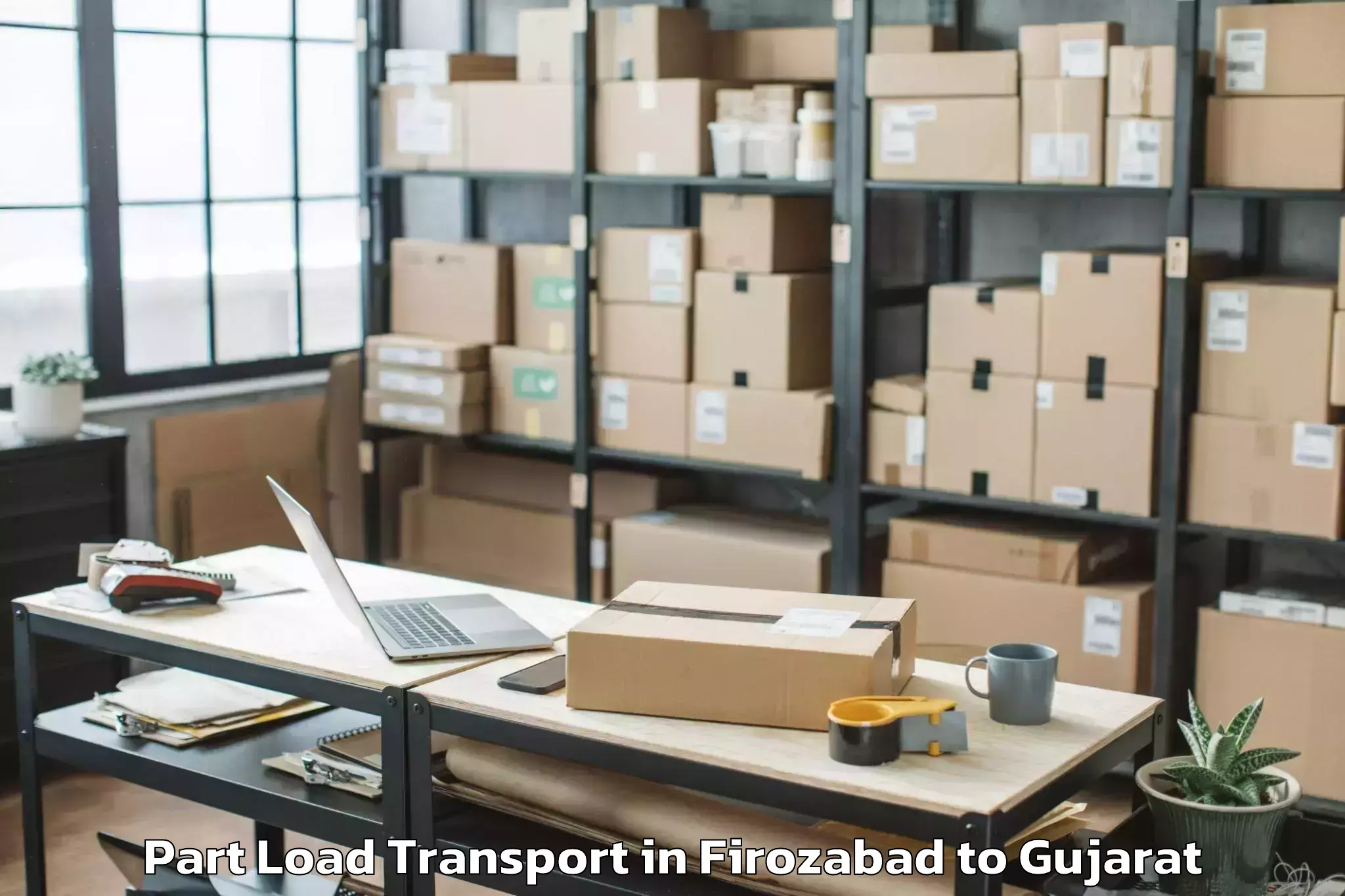 Quality Firozabad to Kadana Part Load Transport